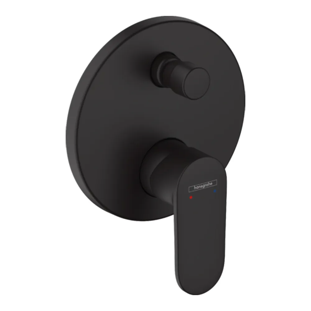 Vernis Blend: 4-Way Finish Set For Concealed Bath Mixer; Matt Black