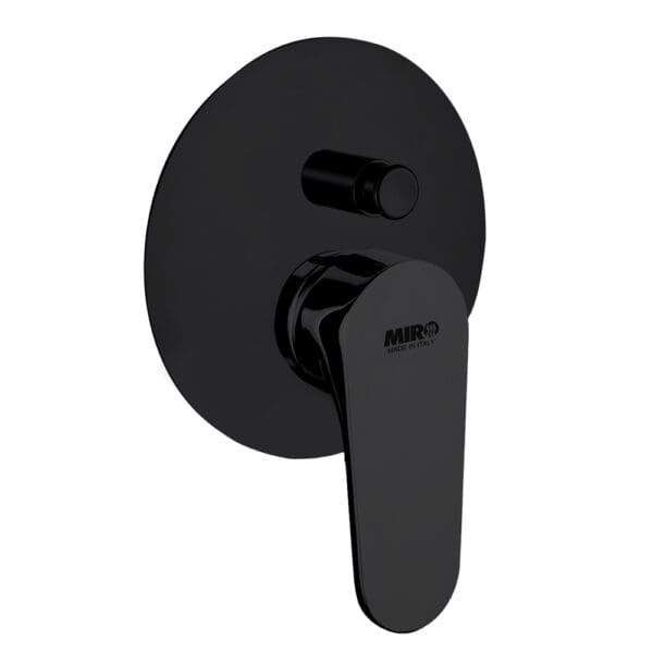 Miro Italy: Concealed 4 Way Shower Mixer With Diverter; Matt Black