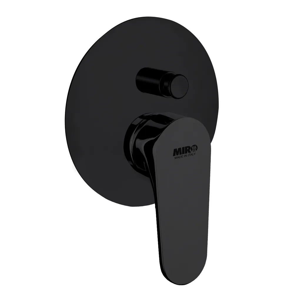 Miro Italy: Concealed 4 Way Shower Mixer With Diverter; Matt Black