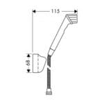 Drencher Set, Chrome Plated