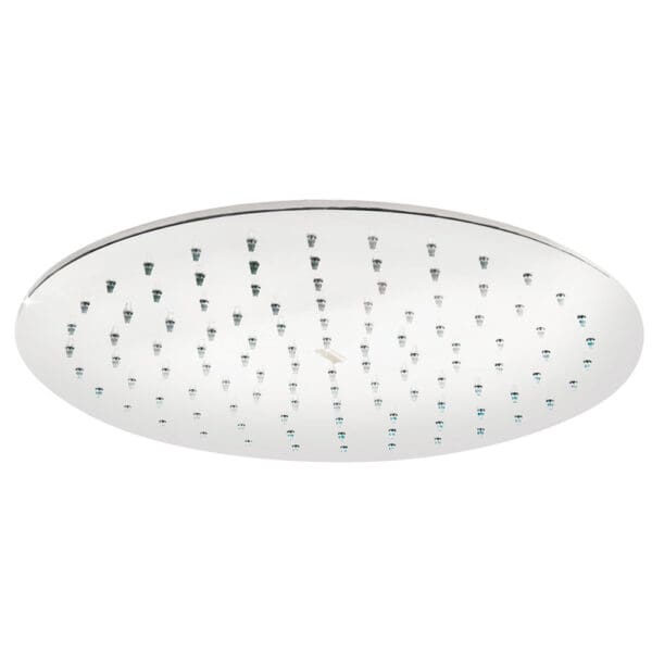Stainless Steel Round Shower Head With Silicone Nozzle Anti Scaling, 20cm