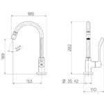 Docol: Benefit: Pillar-Mount High Spout Sink Tap; Single Lever Chrome Plated