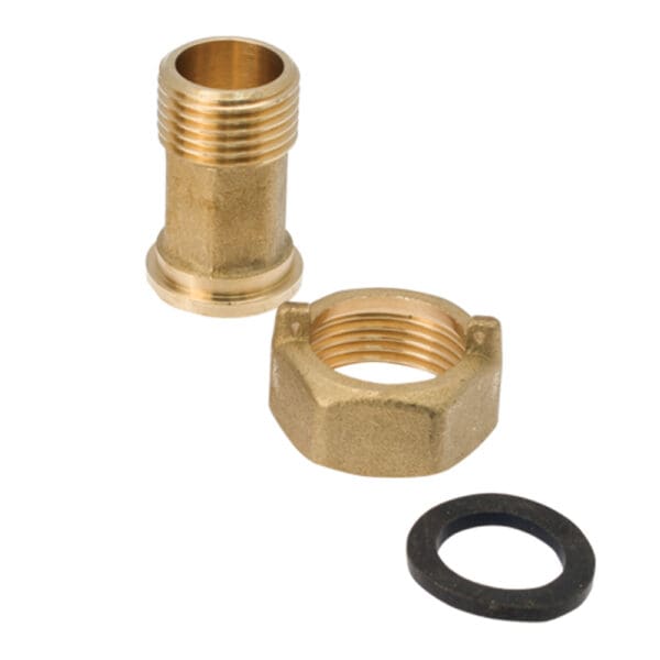 Water Meter: Spare Part Set For DN20 (1Nut, 1Tailpiece, 1Gasket) #RAC2-S