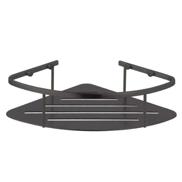 Dali: Stainless Steel Bathroom Shelf with Support, Matt Black