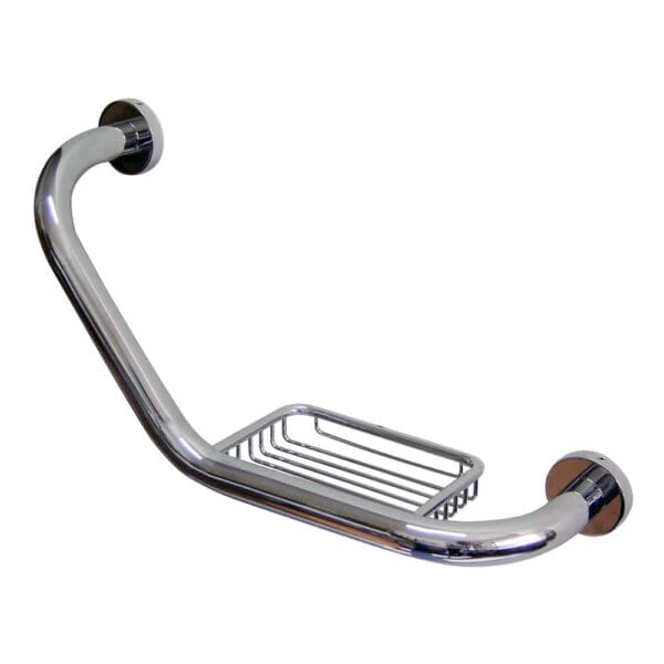 Grab Bar: Angled + Soap Basket