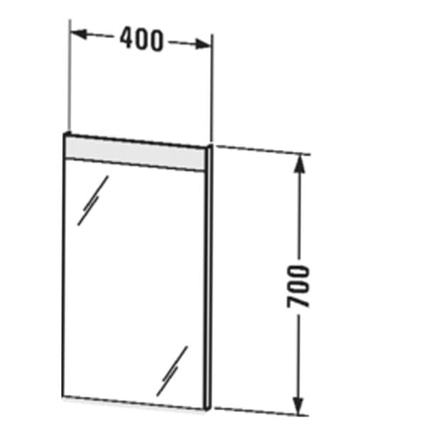 Duravit: Mirror with Light, (70x40x3.5)cm