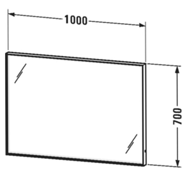 L-Cube: Mirror With Lights: (70x100x6.7)cm