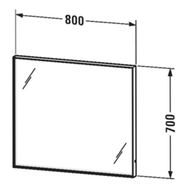 L-Cube: Mirror With Lights: (70x100x6.7)cm