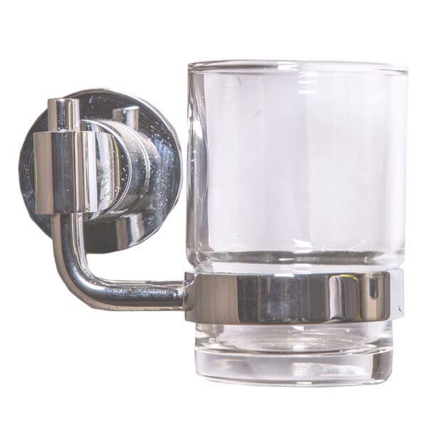 Dali: Tumbler Holder with Glass, Chrome Plated