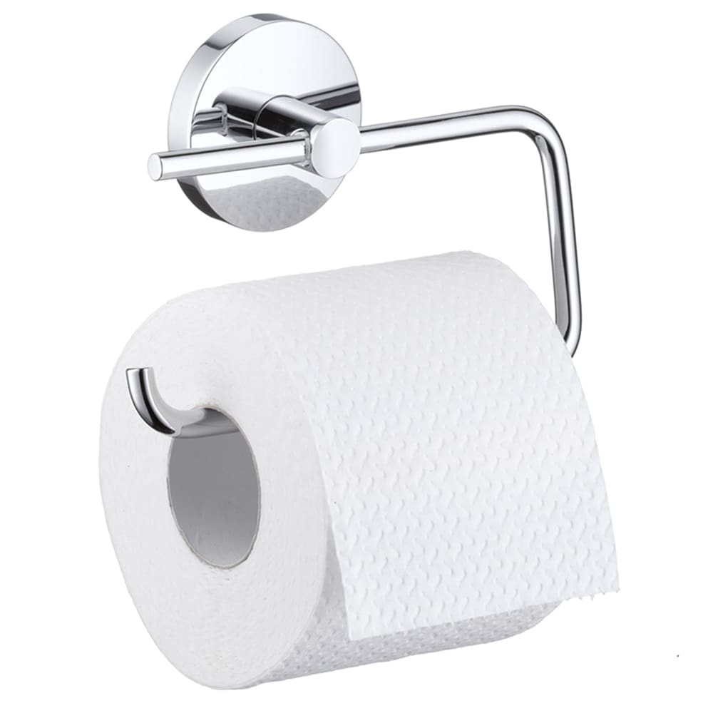 Logis: Toilet Paper Roll Holder Without Cover, Chrome Plated