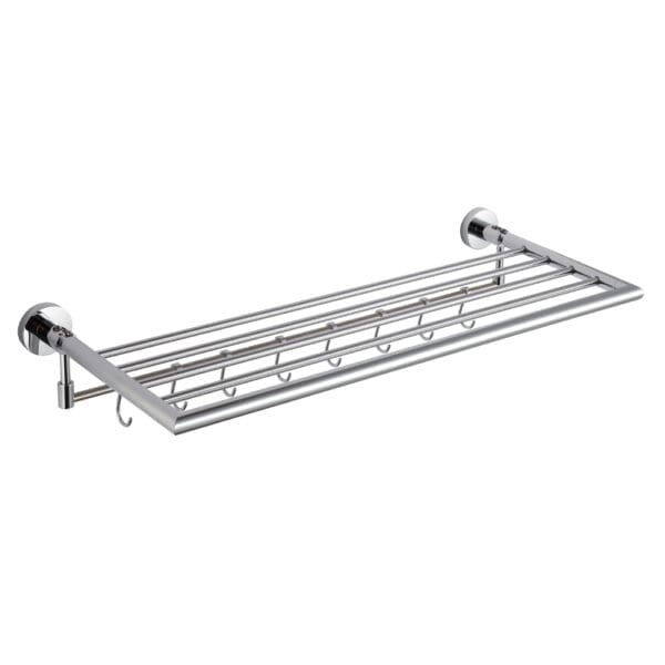 Dali: Adjustable Towel Rack + Robe Hook, Chrome Plated