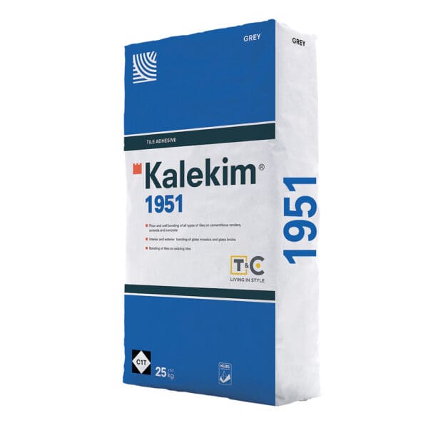 Kalekim Tile Adhesive: 1951 Gray: 25kg