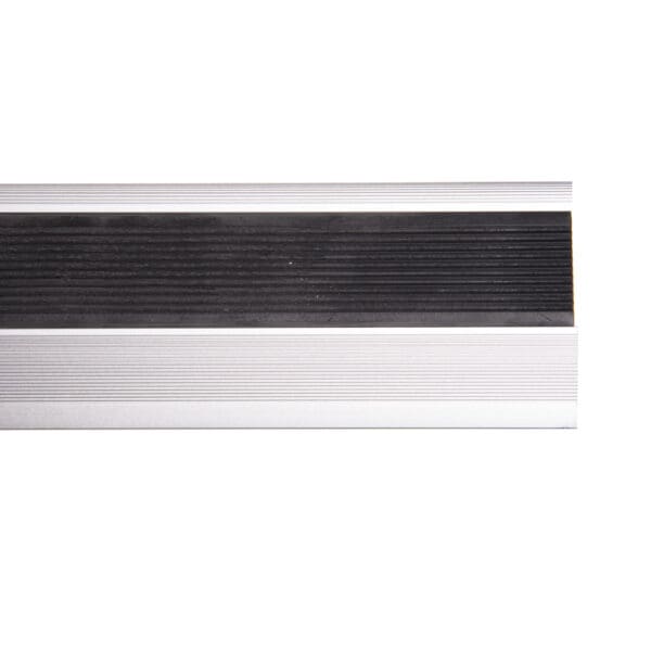 Aluminium/Rubber Step Profile Trim; (240x3.3(W)x5.5( H))cm, Silver Matt