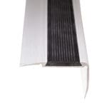 Aluminium/Rubber Step Profile Trim; (240x3.3(W)x5.5( H))cm, Silver Matt