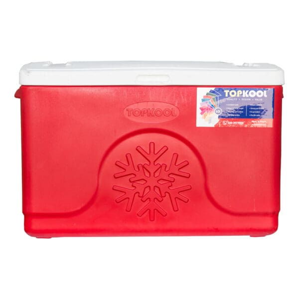 TopKool: Ice Cooler Box, Rectangular; 60 Litres, Red
