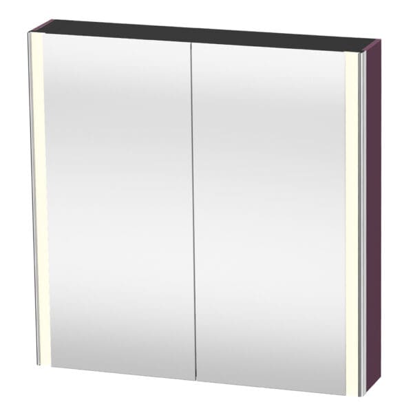 Duravit: XSquare: Mirror Cabinet: 80cm Aubergine Satin Matt #XS711209494