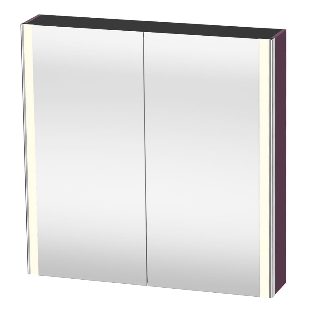 Duravit: XSquare: Mirror Cabinet: 80cm Aubergine Satin Matt #XS711209494