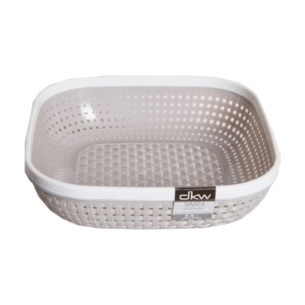 Saan Bread Basket- Small, Grey/Cream