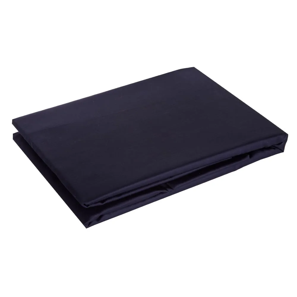 Domus: Flat Queen Bed Sheet, 250T 100% Cotton; (240x260)cm, Navy