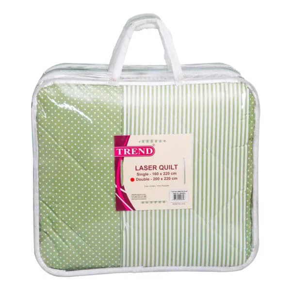Quilted Bed Spread, Dot/Stripes; 1pc PC-180T; (200x220)cm