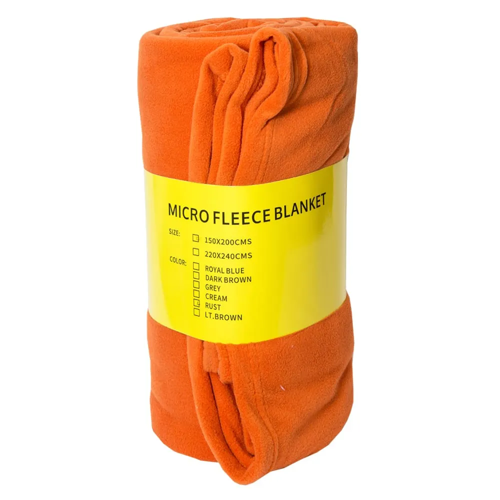 Mitsui: Micro Fleece Blanket; (150x200)cm, Rust