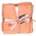 Wash Cloth Set ,4pc Plain 550GMS; (33x33)cm, Melon
