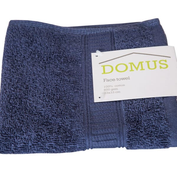 Domus: Face Towel: 400 GSM, (33×33)cm, Navy Blue