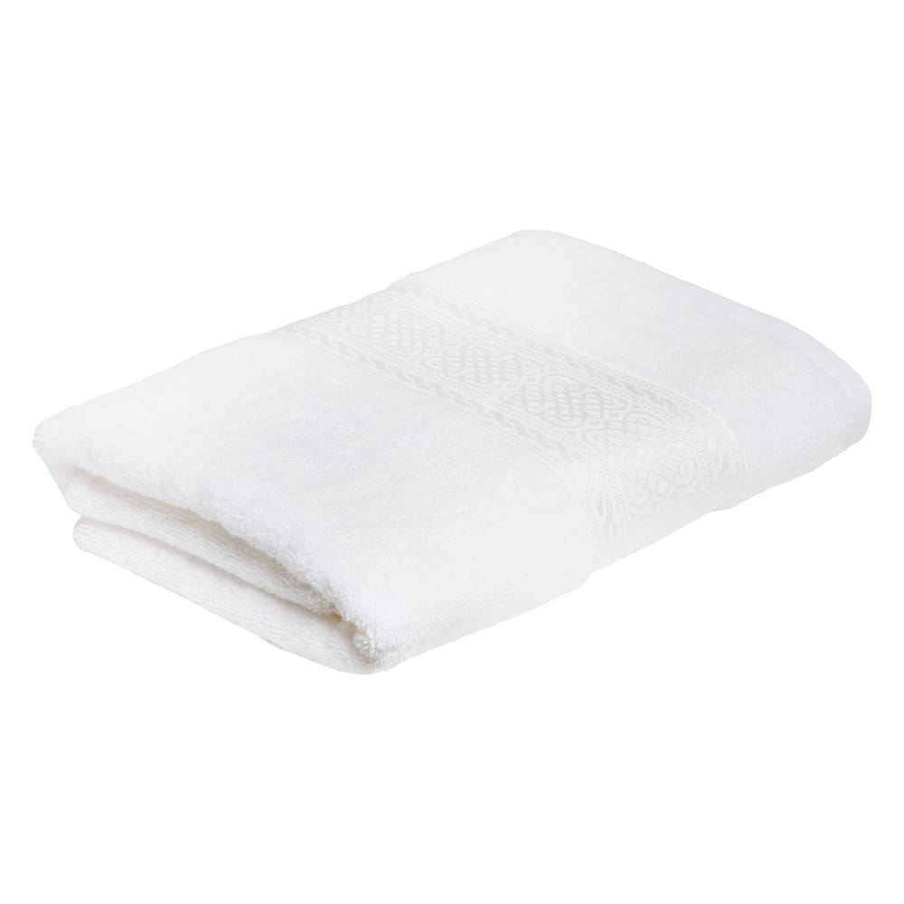 Arabes Bath Towel: (70x140)cm, White