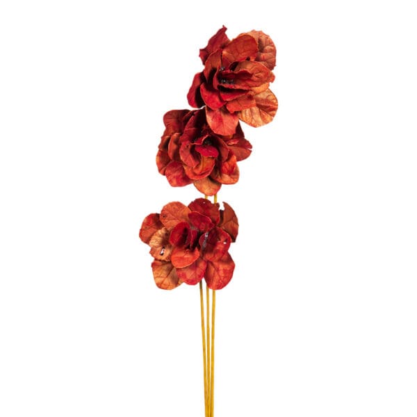 Winston: Decoration: Hand Made Flower, 3pcs Bunch, Red
