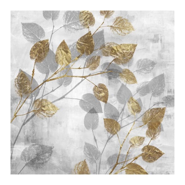 Branch and leaves: Oil Painting With Frame : (80x80x2.2)cm