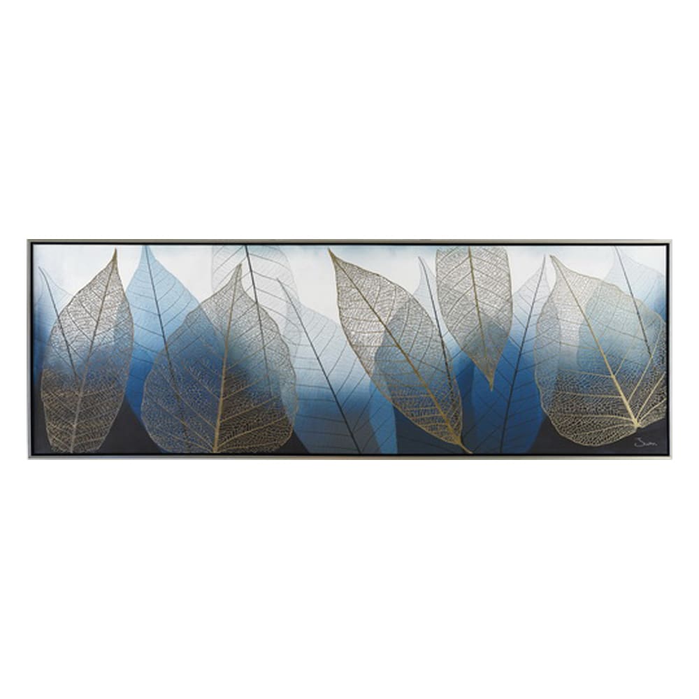 Leaves: Printed Painting + Frame: (150x50x2.2)cm