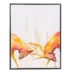Oil Painting: Rusa LS Black; (70x90x4)cm