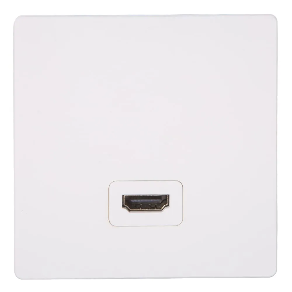 Domus: 1 Gang HDMI Cable Outlet, White