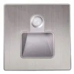 Domus: 1 Gang Foot Light With Infrared Sensor; 220V, 1W, Brushed Silver