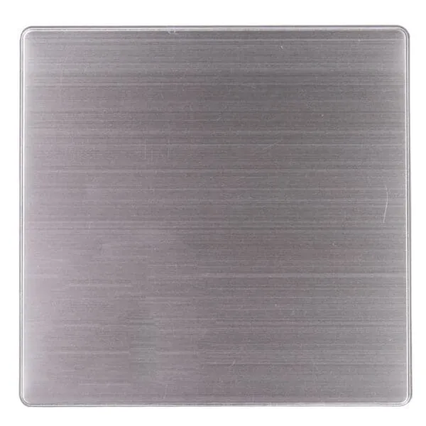 Domus: 1 Gang Blank Plate, Brushed Silver