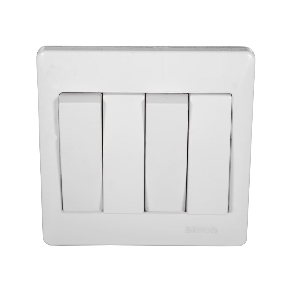 Switch, 4-Gang 2-Way, White