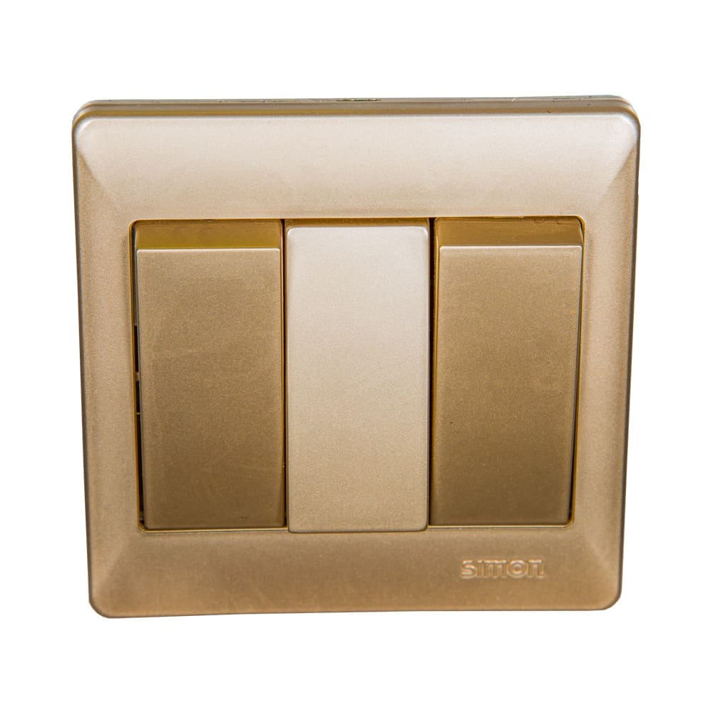 Switch, 3-Gang 2-Way, Champagne