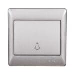 Bell Push Button Switch, Silver