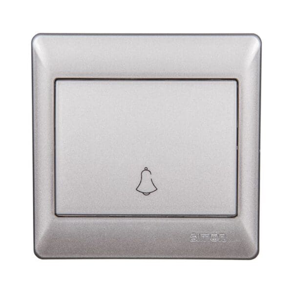 Bell Push Button Switch, Silver