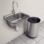 Stainless Steel Wall-Type Laundry Sink With Brackets: SB, (50x40)cm, + Waste