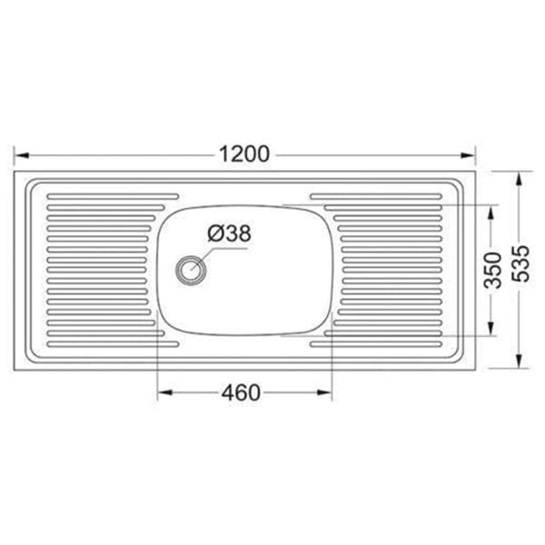 Trendline Lay On Stainless Steel Sink; SB/DD + Waste