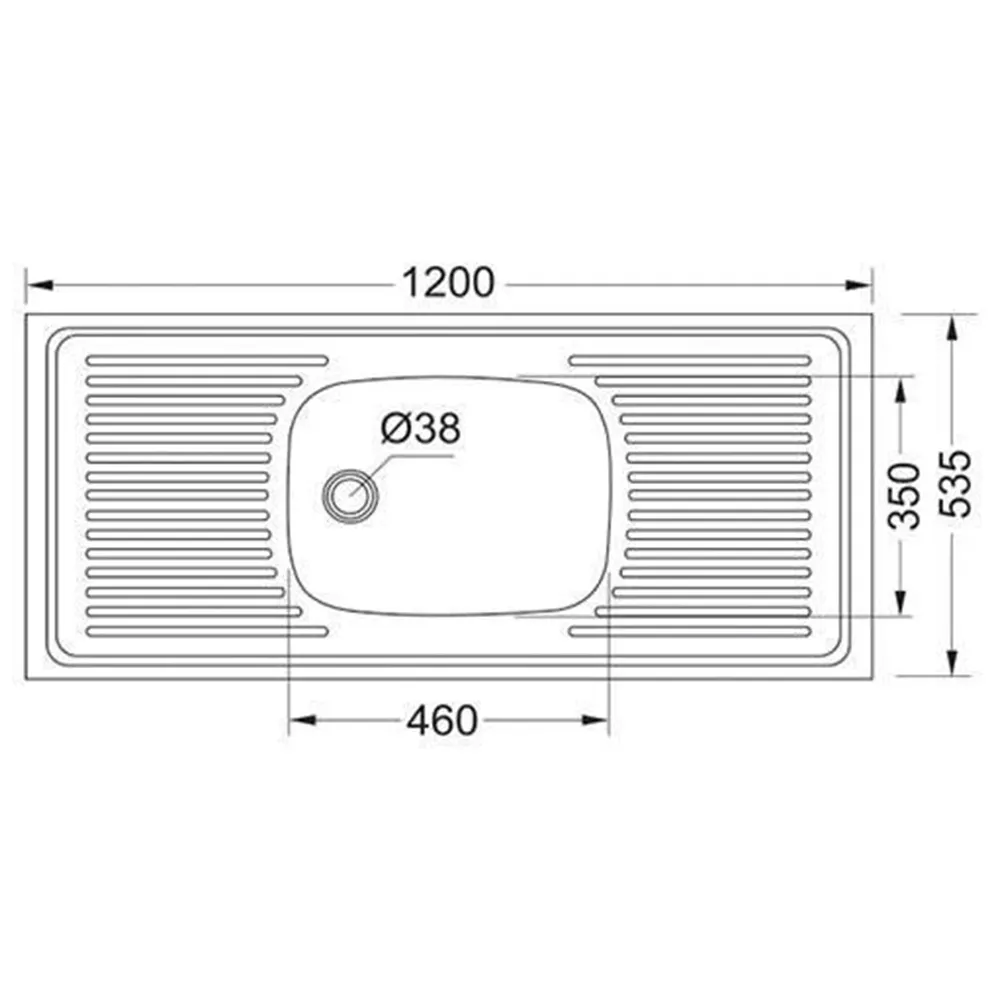 Trendline Lay On Stainless Steel Sink; SB/DD + Waste