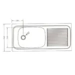 Trendline Lay On Stainless Steel Sink SEB; SB/SD + Waste