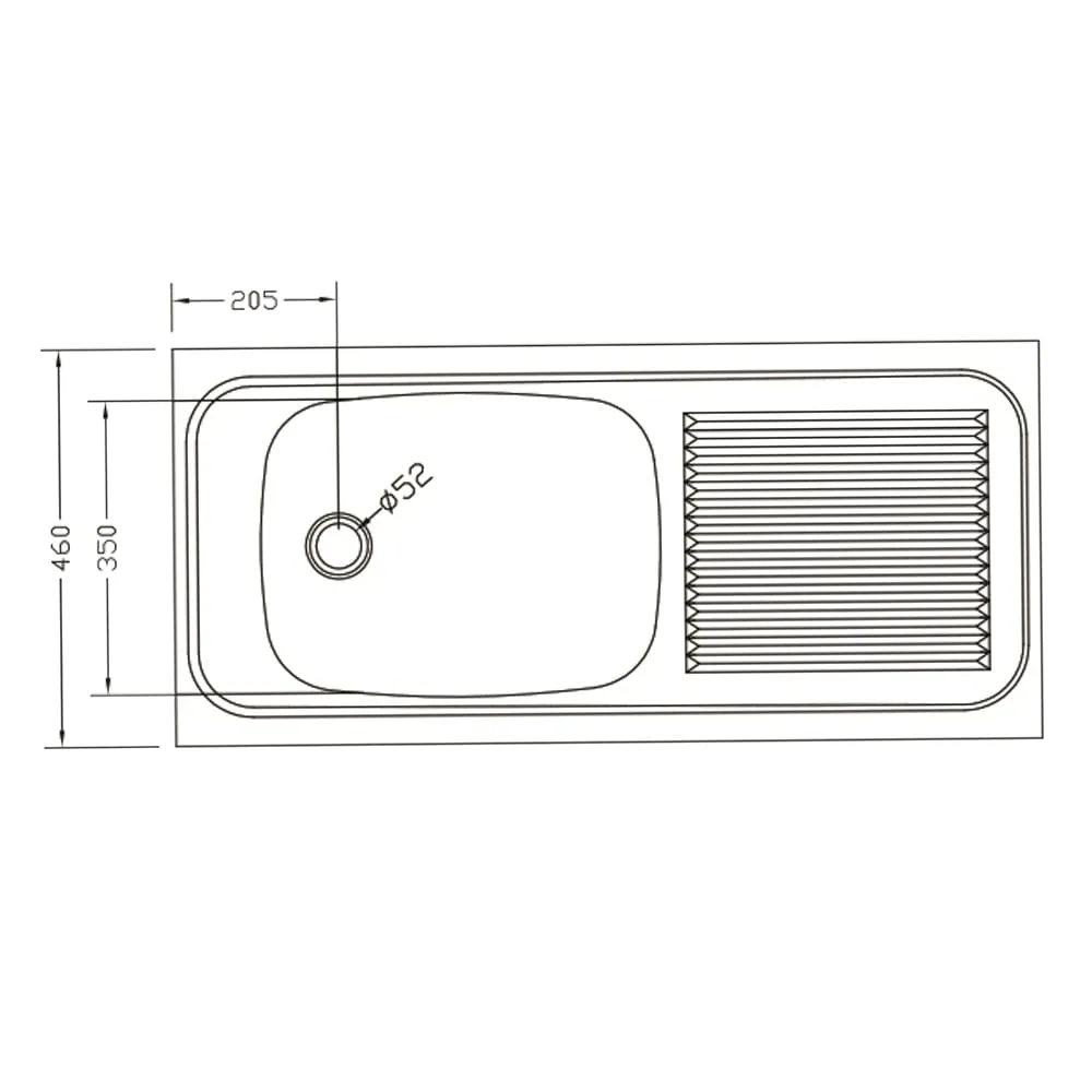 Trendline Lay On Stainless Steel Sink SEB; SB/SD + Waste