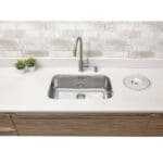 Stainless Steel Rectangle Under Counter Wash Basin with Single Bowl and Waste