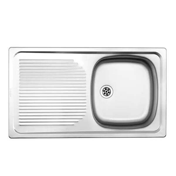 Projectline Stainless Steel Sink With Waste: Single Bowl Single Drain