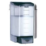 Soap Dispenser; 1.1L ABS, Black/Clear