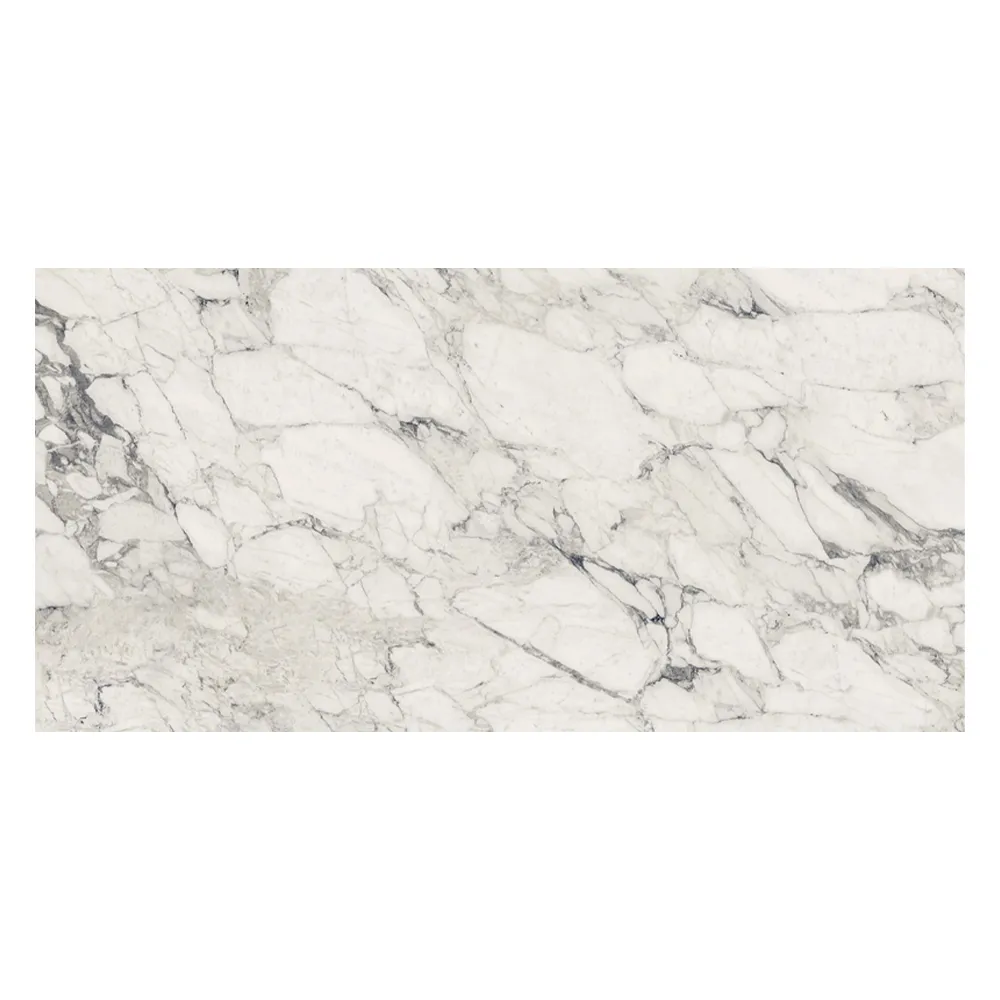 Grande Marble Look Calacatta Extra Lux M1JS: Polished Porcelain Tile; (120.0x240.0)cm, Light Grey