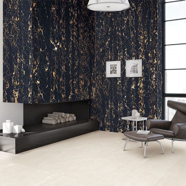 Portoro Gold: Polished Porcelain Tile; (120.0x240.0)cm