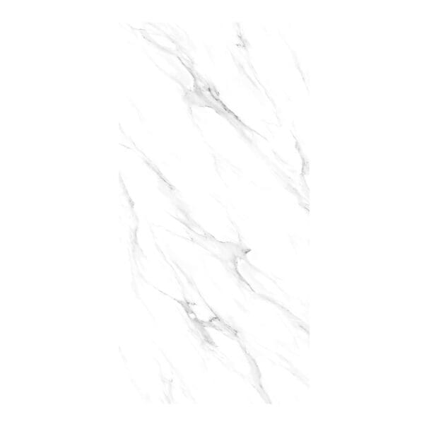 Prisma Statuario: Polished Porcelain Tile; (120.0x240.0)cm